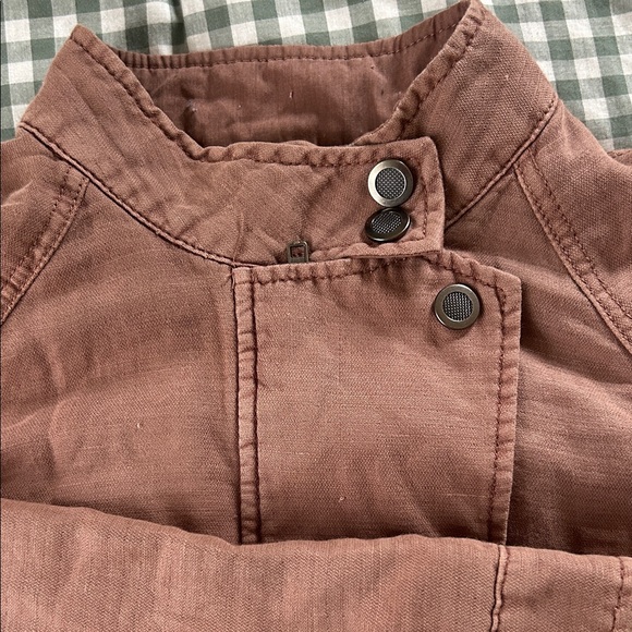 Free People linen blend Bomber Jacket - Picture 3 of 5